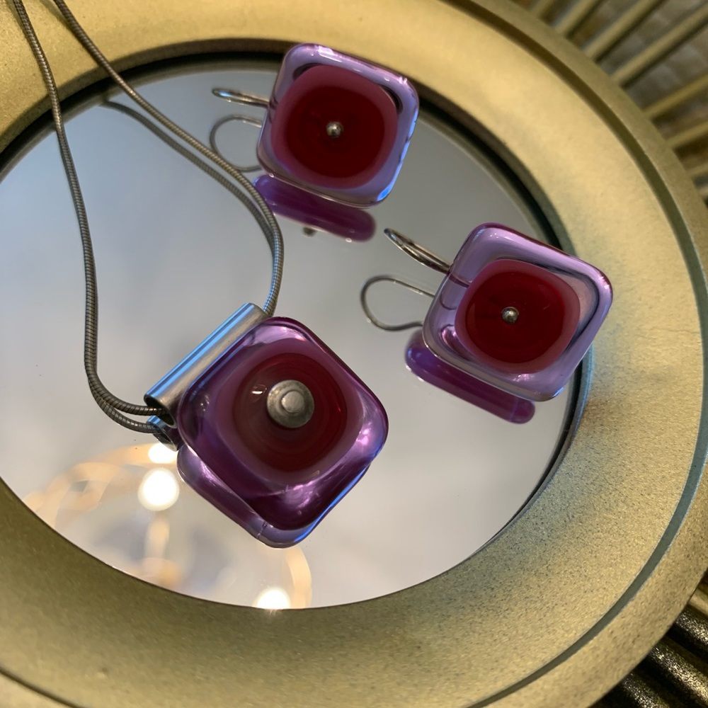 Handblown Glass Necklace Set - Picture 2 of 5